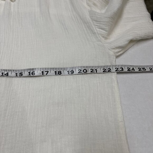 Show Me Your Mumu Coverup Womens S Cream Captain Button Down Gauze Maxi Beachy - Picture 9 of 10